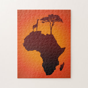 Carte africaine de safari - puzzle