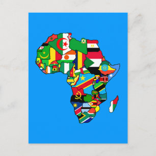 Carte africaine drapeaux dans les cartes des pays
