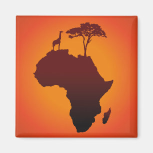 Carte africaine Safari - Magnet