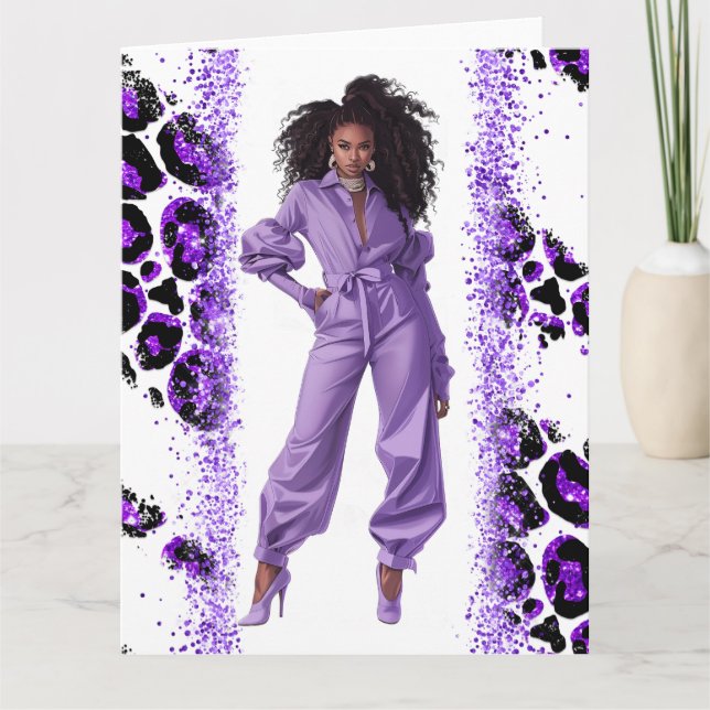 Carte African American Black Queen Melanin Sista Shopp (Devant)