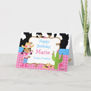 Carte African American Cowgirl Western Anniversaire