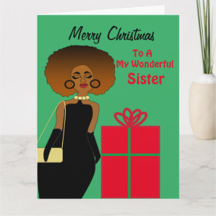 Carte African American Funny Sister Joyeuse voiture de N