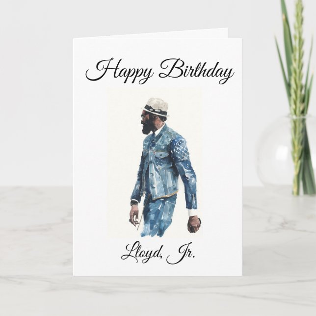 Carte African American Male - Birthday (Devant)