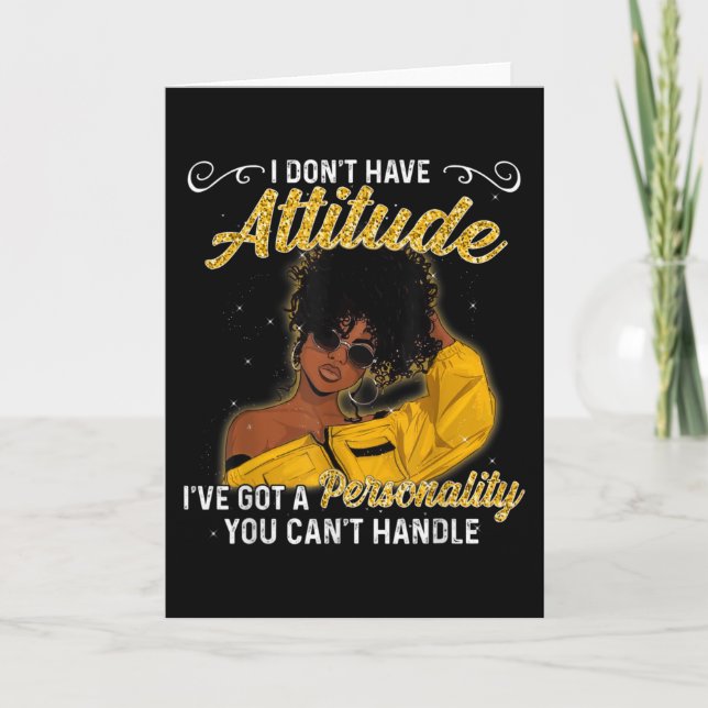 Carte African American Melanin Queen Black Girl Magic Af (Devant)