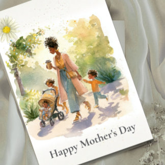 Carte African American Mother's Day Card