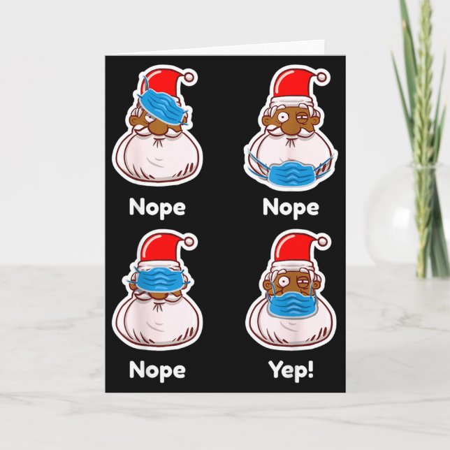 Carte African American Santa Claus Matching Christmas Pa (Devant)