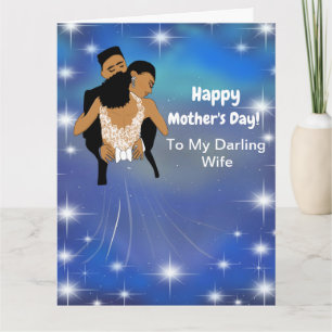 Carte African American Starry Skies Mère's Day Femme