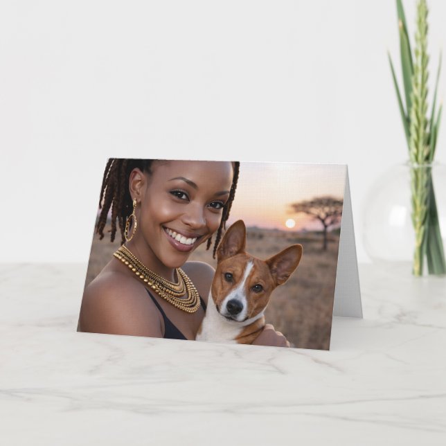 Carte African Basenji Blank Card  (Devant)