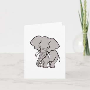 Carte African ELEPHANT - Graphique animal en voie de dis