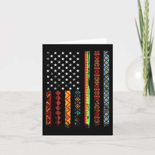 Carte African Kente Cloth American Flag African Black Hi (Devant)