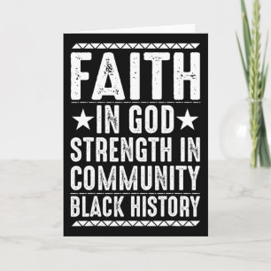 Carte African Pride Juneteenth Mois de l'histoire des No
