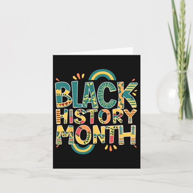 Carte African Pride Men Black History Mois 24 7 Bhm Wom (Devant)