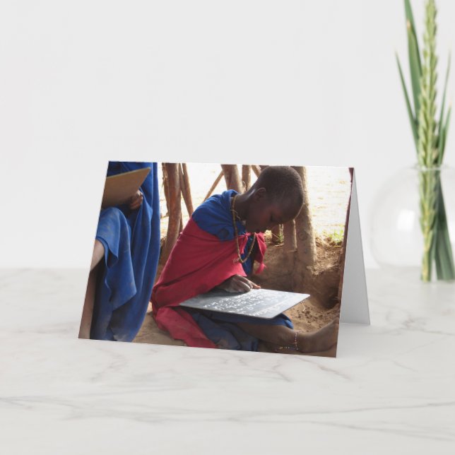 Carte African Student Greeting Card (Devant)