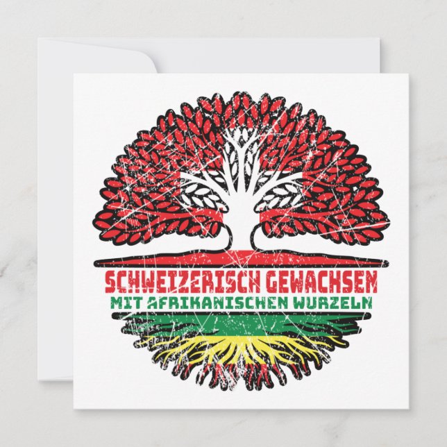 Carte Afrika Afrikanisch Schweizer Schweiz Baum Wurzel (Devant)