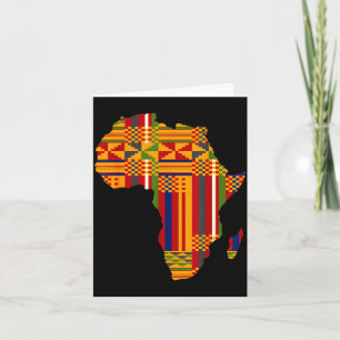 Carte Afrique afro-américain kente Mois de l'histoire de