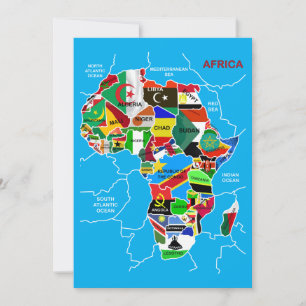 Carte Afrique avec carte drapeaux