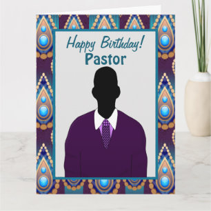 Carte Afro-Américain Pasteur Ogee Arrière - plan Anniver