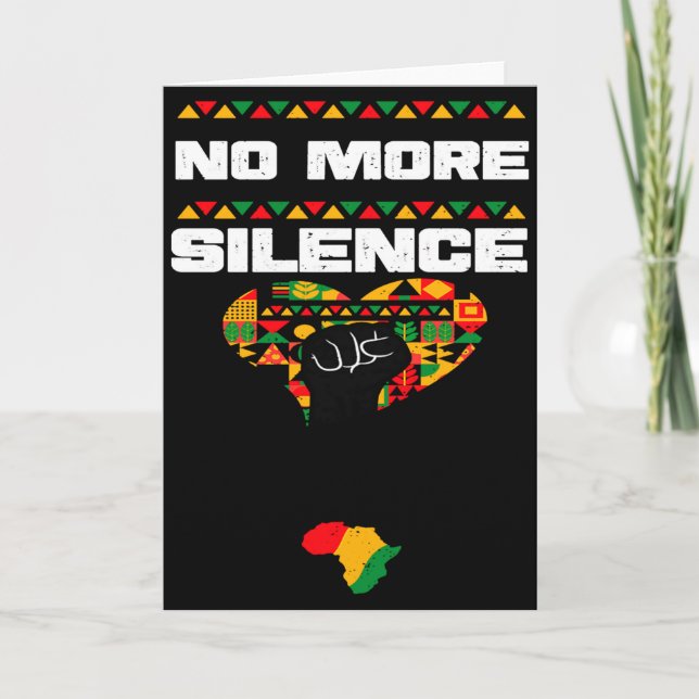 Carte Afro-Américain Plus de Silence Mois d'Histoire des (Devant)