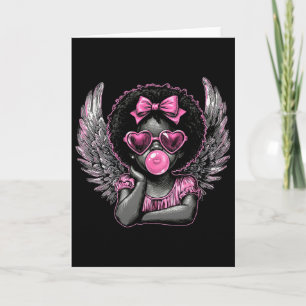 Carte Afro Cupid avec lunettes de soleil qui souffle du