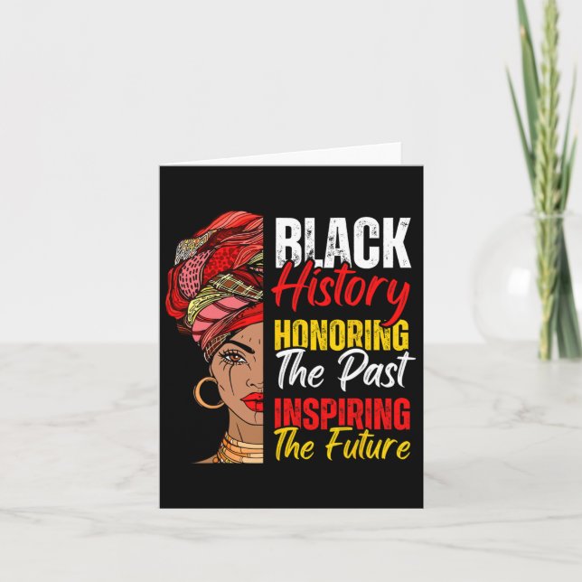 Carte Afro Girl Honoring Past Inspirant Future Black Son (Devant)