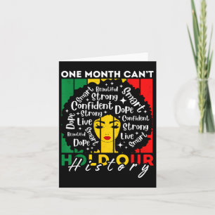 Carte Afro Girl Un mois ne peut pas tenir notre histoire