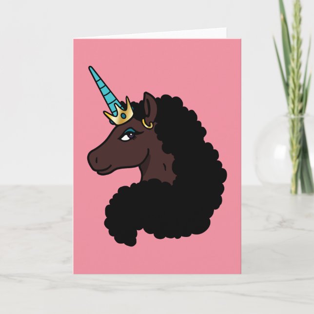 Carte Afro Unicorn | Magique (Devant)