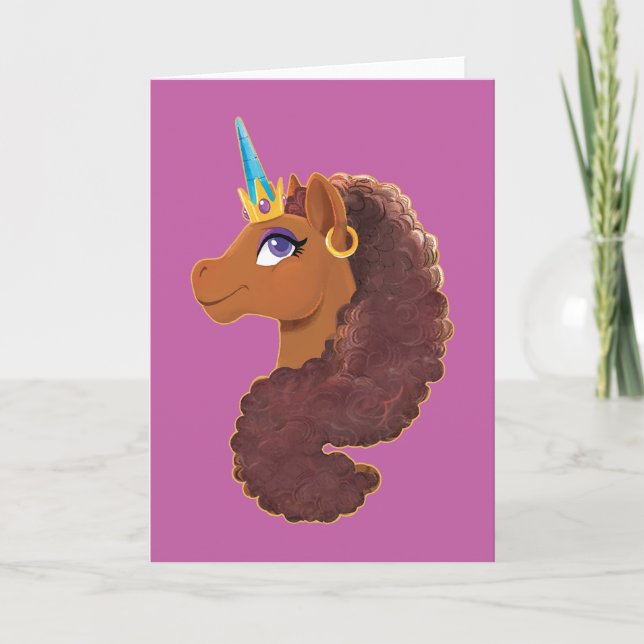 Carte Afro Unicorn | Unique (Devant)