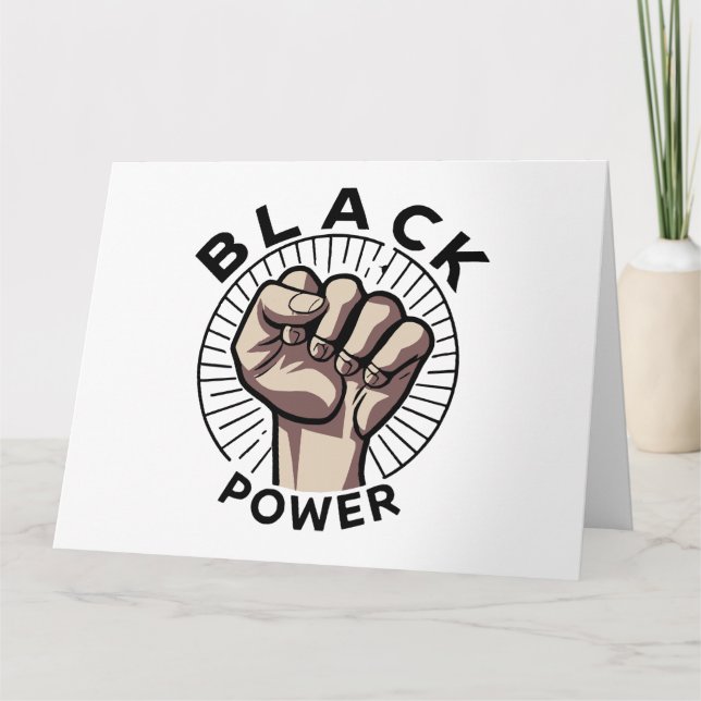 Carte Afrocentrique Black Power (Devant)