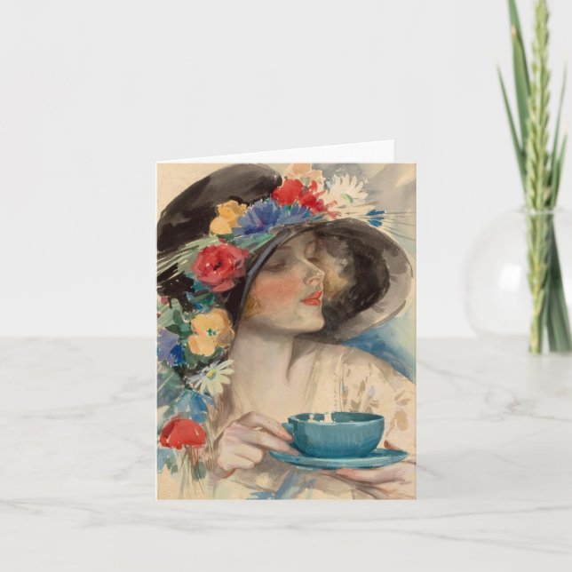 Carte Afternoon Tea - Harrison Fisher (Devant)