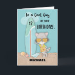 Carte Âge 12 Guy Birthday Beach Funny Cool Raccoon Card<br><div class="desc">Offrez une carte à un gars qui fête son 12e anniversaire. Ce sera parfait pour lui puisque tout le monde sait qu'il aime passer du temps sur la plage pendant l'été. Et alors qu'il célèbre son anniversaire,  quel meilleur endroit pour le passer,  celui de la plage.</div>