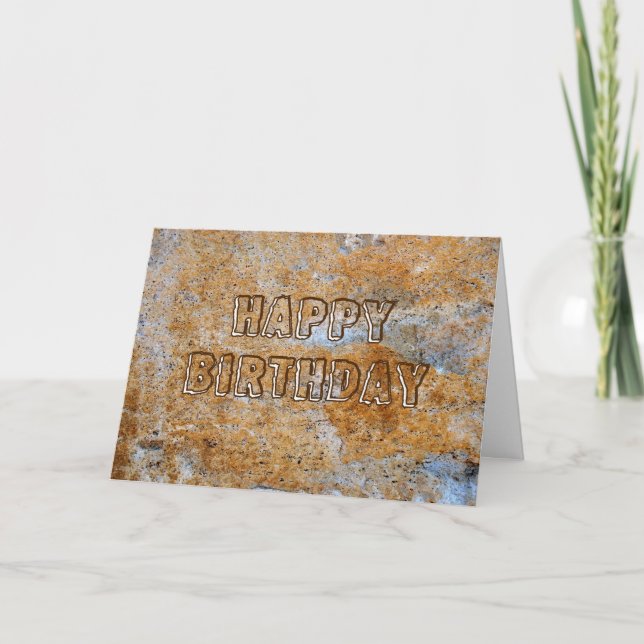 Carte Âge de pierre Joyeux anniversaire (Devant)