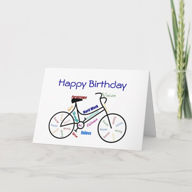 Carte Âge drôle Vélo d'anniversaire, Vélo, Sport, Hobby (Devant)