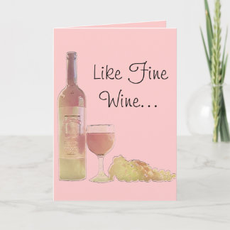 Carte Âge du vin Anniversaire