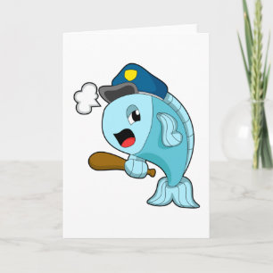Carte Agent de police Fish Police casquette de policier