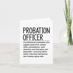 Carte Agent de probation