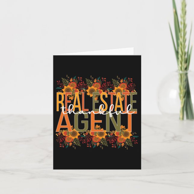 Carte Agent immobilier de Thanksgiving  (Devant)