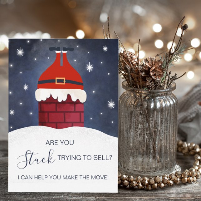 Carte agent immobilier drôle Joyeux Noël  (Créateur téléchargé)