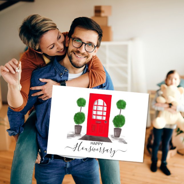 Carte Agent immobilier Red Door Happy Housiversary (Créateur téléchargé)