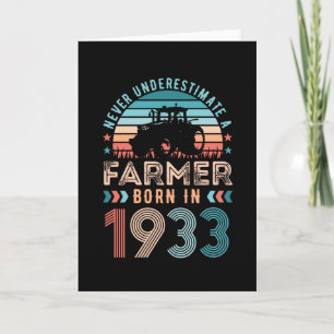 Carte Agriculteur né 1933 90e anniversaire de l'agricult