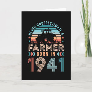 Carte Agriculteur né 1941 80e anniversaire de l'agricult