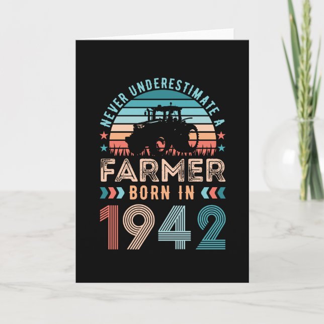 Carte Agriculteur né 1942 80e anniversaire de l'agricult (Devant)