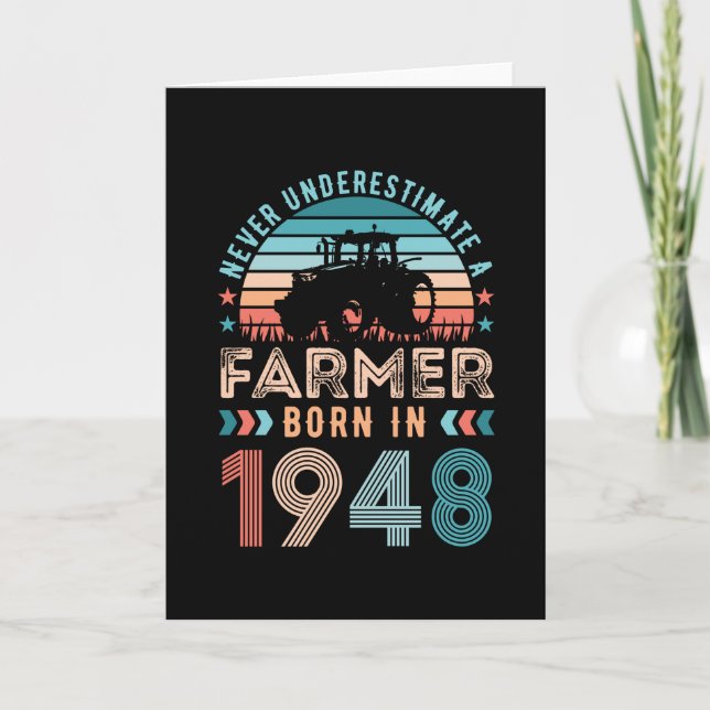 Carte Agriculteur né 1948 80e anniversaire de l'agricult (Devant)