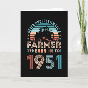 Carte Agriculteur né 1951 70e anniversaire de l'agricult