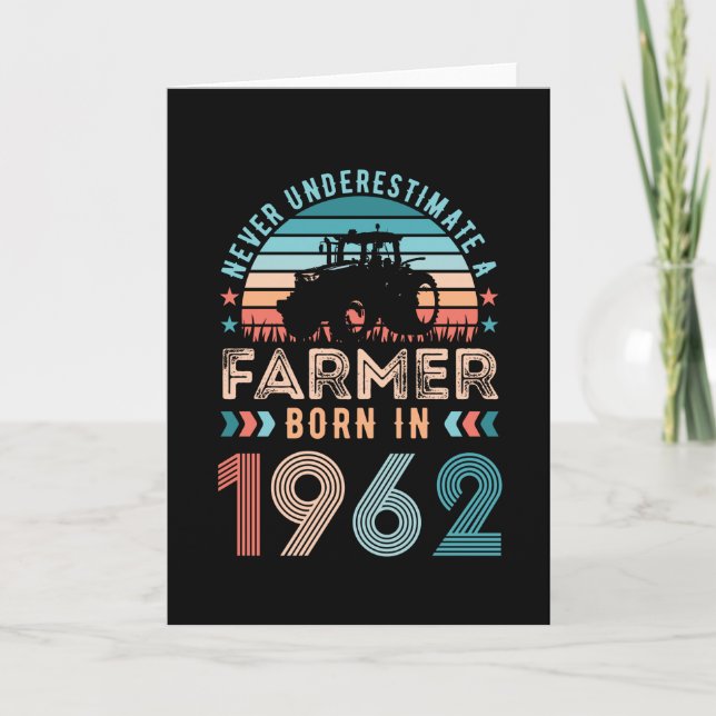 Carte Agriculteur né 1962 60e anniversaire de l'agricult (Devant)