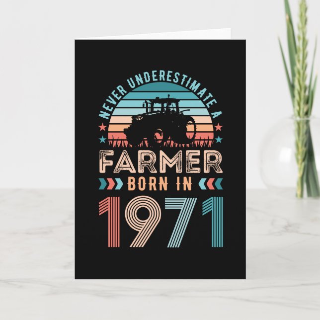 Carte Agriculteur né 1971 50e anniversaire de l'agricult (Devant)