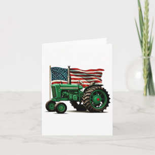 Carte Agriculture Ferme Tracteur Usa Drapeau Tracteur Am