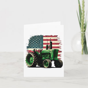 Carte Agriculture Ferme Tracteur Usa Drapeau Tracteur Am