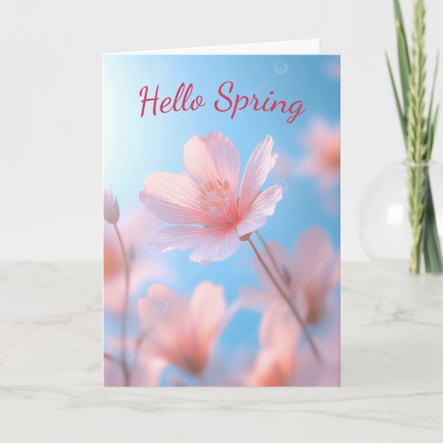 Carte Ahmet Hands Hello Spring Beautiful Greeting Card  (Devant)