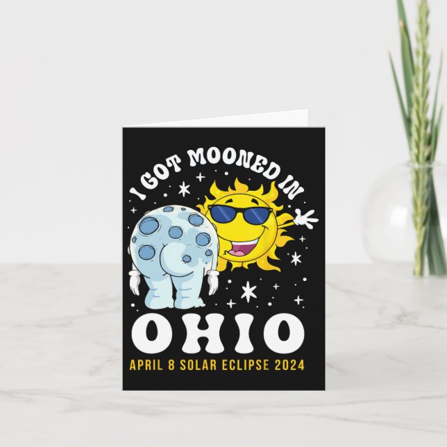Carte Ai Été Mooné Dans L'Ohio Total Éclipse Solaire 202 (Devant)