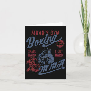 Carte Aidan's Gym Boxing Mixed martial art Retro Design 